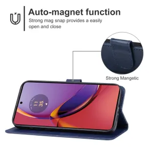 SMOOTH Peňaženkové puzdro pre Motorola Moto G84 5G modré