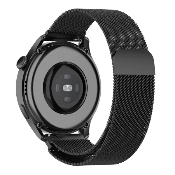 MILANESE Kovový remienok pre Huawei Watch GT 3 Pro 46mm čierny