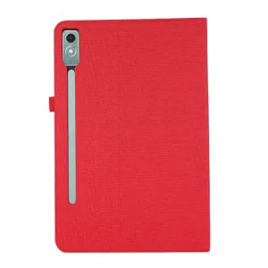 FABRIC Zaklápací obal pre Lenovo Tab P12 červený