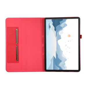 FABRIC Zaklápací obal pre Lenovo Tab P12 červený