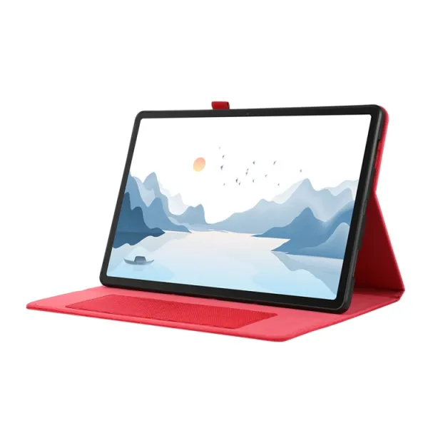 FABRIC Zaklápací obal pre Lenovo Tab P12 červený