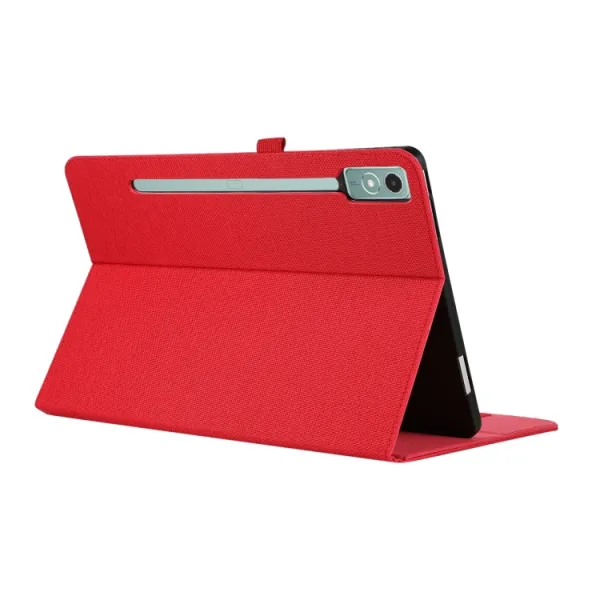 FABRIC Zaklápací obal pre Lenovo Tab P12 červený