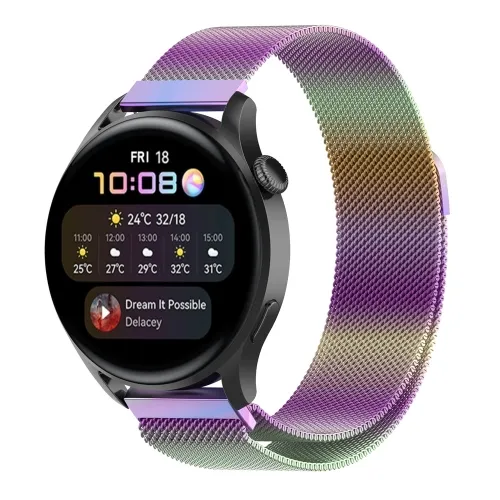 MILANESE Kovový remienok pre Huawei Watch GT 3 Pro 43mm COLORFUL