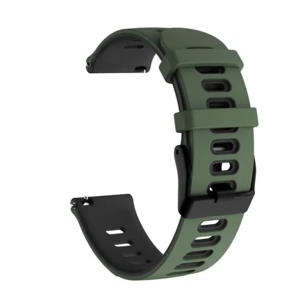 TWO-COLOR Remienok pre Garmin Vivoactive 3 čierny-tmavozelený