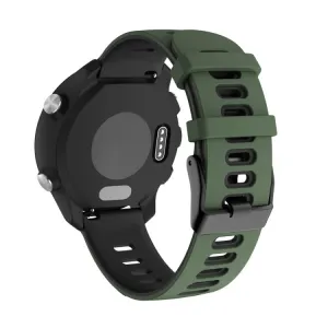 TWO-COLOR Remienok pre Garmin Vivoactive 3 čierny-tmavozelený