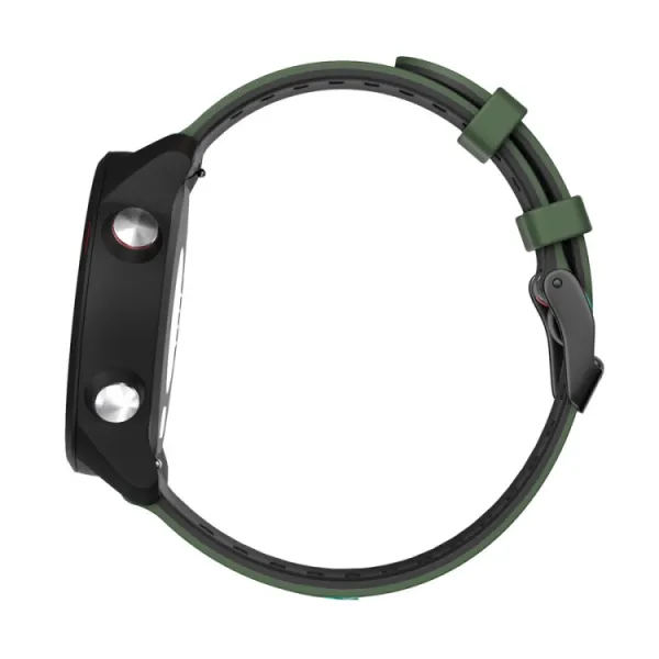 TWO-COLOR Remienok pre Garmin Vivoactive 3 čierny-tmavozelený