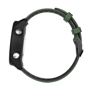 TWO-COLOR Remienok pre Garmin Vivoactive 3 čierny-tmavozelený