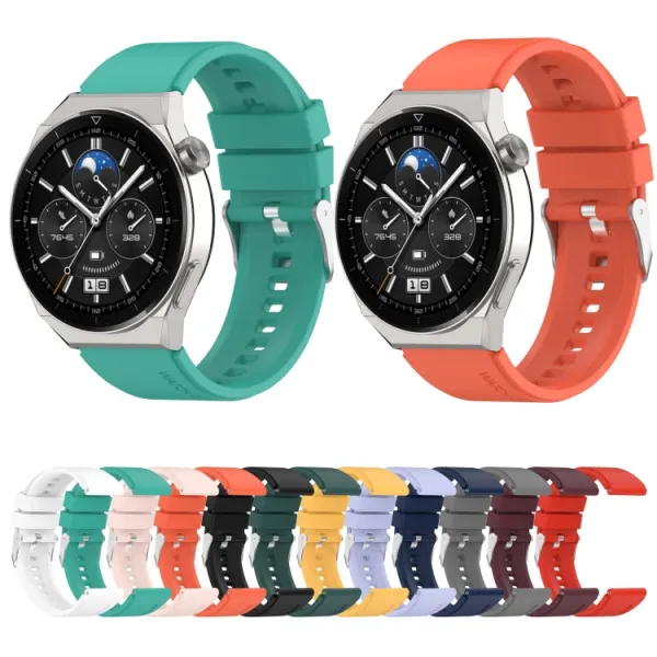 RUBBER Remienok Huawei Watch GT 3 Pro 46mm biely