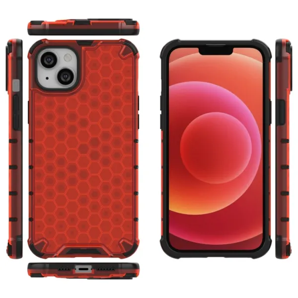 HONEYCOMB Ochranný kryt Apple iPhone 15 Plus červený
