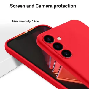 RUBBER Ochranný kryt pre Samsung Galaxy S23 FE 5G červený