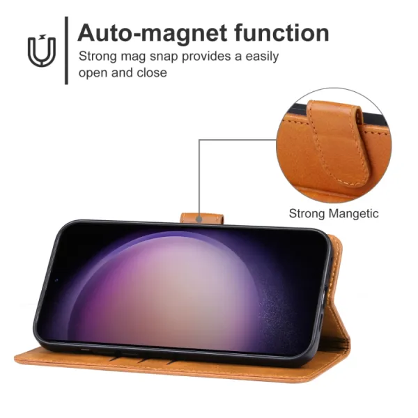 SMOOTH Peňaženkové puzdro pre Samsung Galaxy S23 FE 5G hnedé