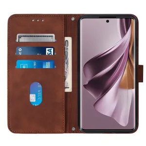 TRIANGLE Peňaženkové puzdro s remienkom Oppo Reno10 5G / Reno10 Pro 5G hnedé