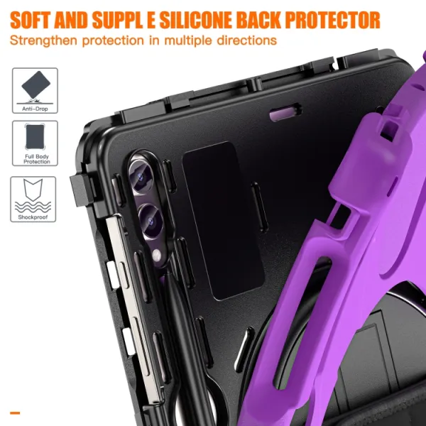 SOLID Odolný kryt pre Samsung Galaxy Tab S9+ / S10+ fialový