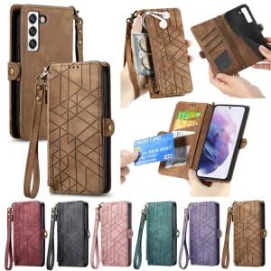 GEOM Peňaženkové puzdro pre Samsung Galaxy S23 FE 5G hnedé