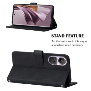 TRIANGLE Peňaženkové puzdro s remienkom Oppo Reno10 5G / Reno10 Pro 5G čierne