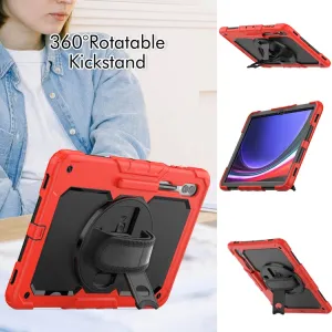 SOLID 360 Obal pre Samsung Galaxy Tab S9 Ultra / Tab S10 Ultra červený