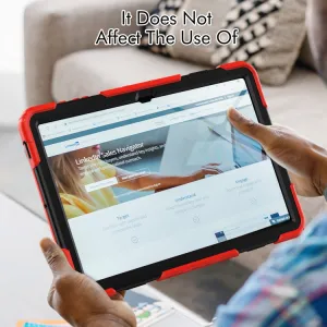 SOLID 360 Obal pre Samsung Galaxy Tab S9 Ultra / Tab S10 Ultra červený