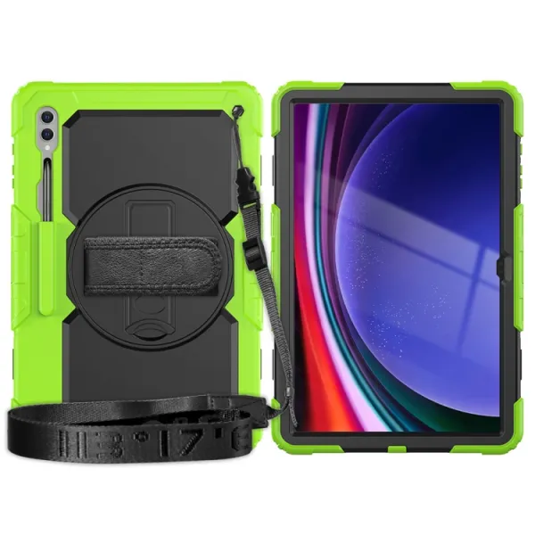 SOLID 360 Obal pre Samsung Galaxy Tab S9 Ultra / Tab S10 Ultra zelený