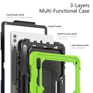 SOLID 360 Obal pre Samsung Galaxy Tab S9 Ultra / Tab S10 Ultra zelený