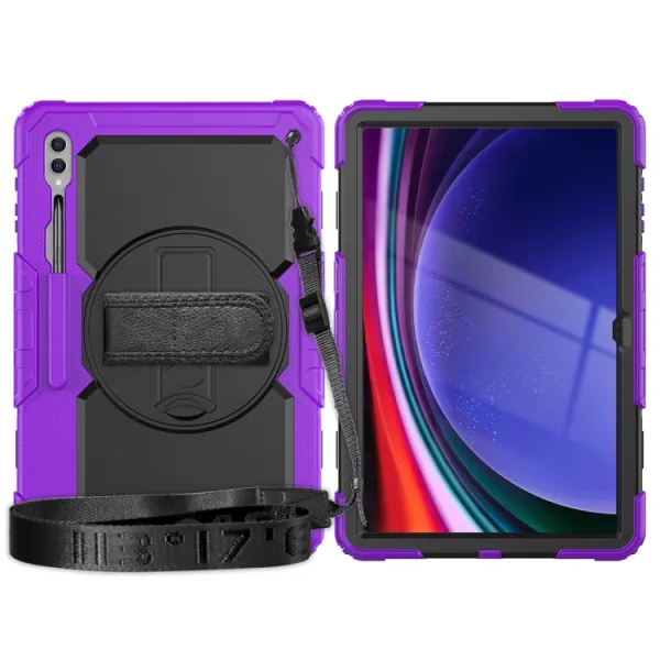 SOLID 360 Obal pre Samsung Galaxy Tab S9 Ultra / Tab S10 Ultra fialový