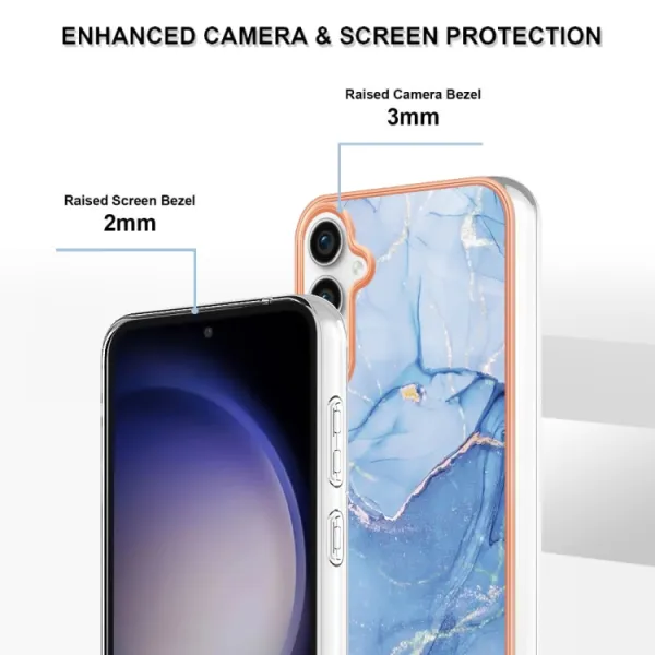 IMD MARBLE Ochranný kryt Samsung Galaxy S23 FE 5G BLUE