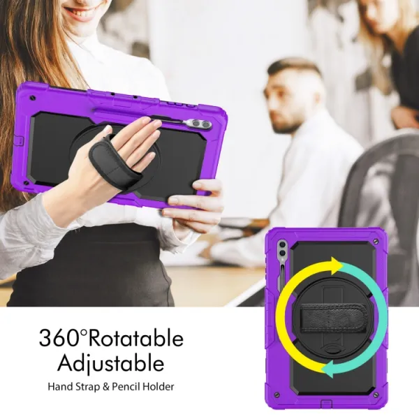 SOLID 360 Obal pre Samsung Galaxy Tab S9 Ultra / Tab S10 Ultra fialový