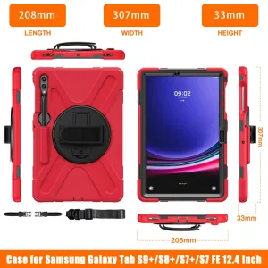 SOLID Odolný kryt pre Samsung Galaxy Tab S9+ / S10+ červený