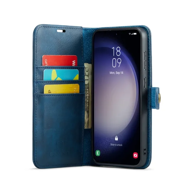 DG.MING Peňaženkový obal 2v1 Samsung Galaxy S23 FE 5G modrý
