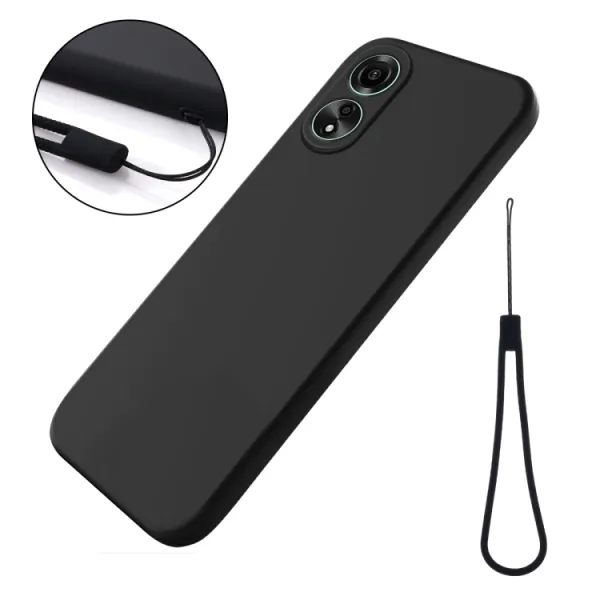 RUBBER Ochranný kryt pre Oppo A78 čierny