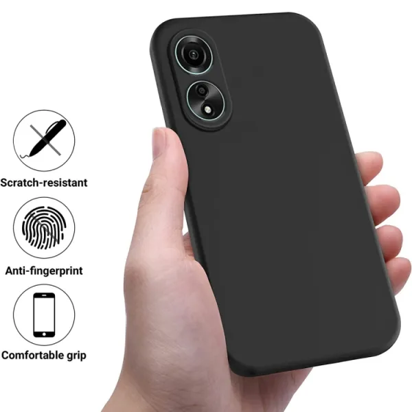 RUBBER Ochranný kryt pre Oppo A78 čierny