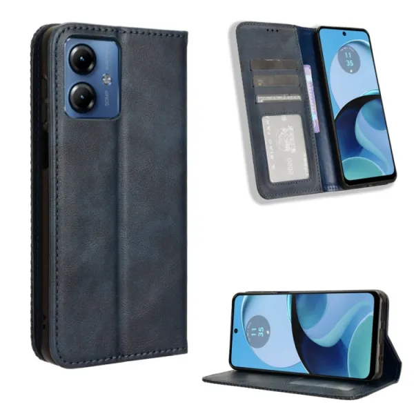 BUSINESS Peňaženkový kryt pre Motorola Moto G14 modrý