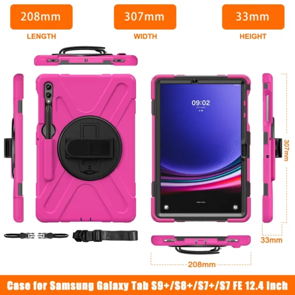 SOLID Odolný kryt pre Samsung Galaxy Tab S9+ / S10+ tmavoružový
