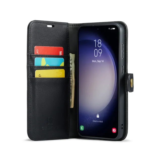DG.MING Peňaženkový obal 2v1 Samsung Galaxy S23 FE 5G čierny