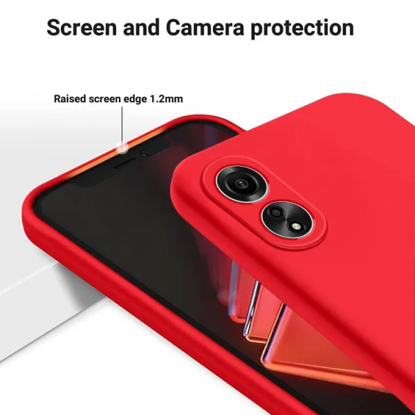 RUBBER Ochranný kryt pre Oppo A78 červený