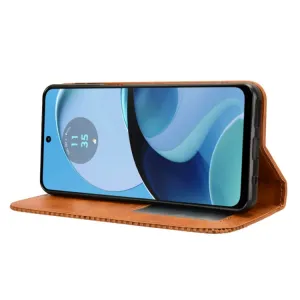 BUSINESS Peňaženkový kryt pre Motorola Moto G14 hnedý