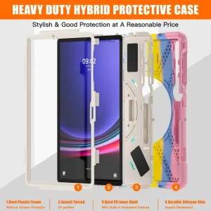 SOLID Odolný kryt pre Samsung Galaxy Tab S9+ / S10+ RAINBOW