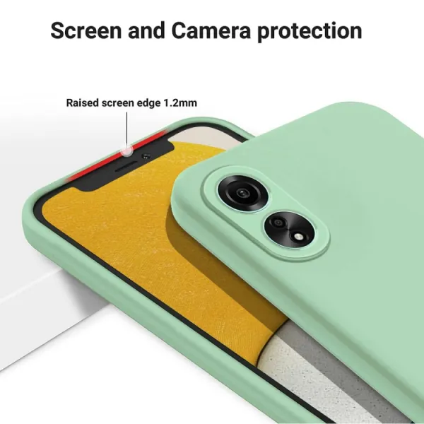 RUBBER Ochranný kryt pre Oppo A58 zelený