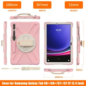 SOLID Odolný kryt pre Samsung Galaxy Tab S9+ / S10+ svetloružový