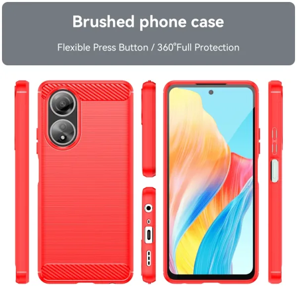 FLEXI TPU Kryt pre Oppo A58 červený