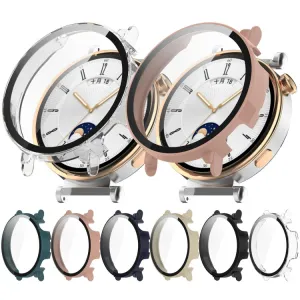 PC FULL COVER Plastový kryt so sklom pre Huawei Watch GT 4 41mm modrý