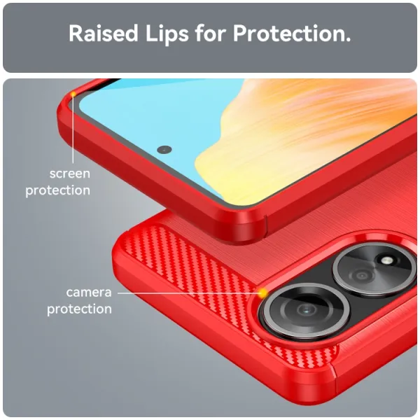 FLEXI TPU Kryt pre Oppo A58 červený