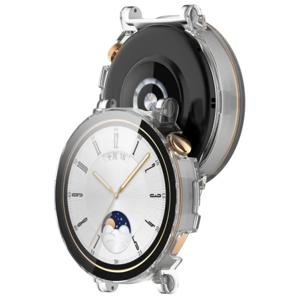 PC FULL COVER Plastový kryt so sklom pre Huawei Watch GT 4 41mm modrý