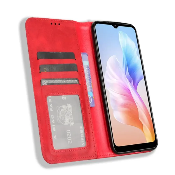 BUSINESS Peňaženkový kryt pre Doogee X98 / X98 Pro červený