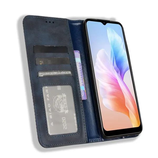 BUSINESS Peňaženkový kryt pre Doogee X98 / X98 Pro modrý