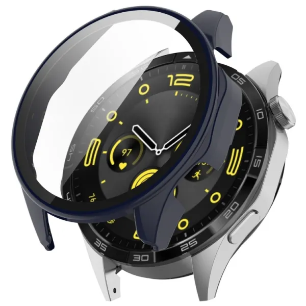 PC FULL COVER Plastový kryt so sklom pre Huawei Watch GT 4 46mm modrý