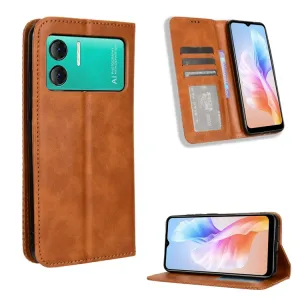 BUSINESS Peňaženkový kryt pre Doogee X98 / X98 Pro hnedý