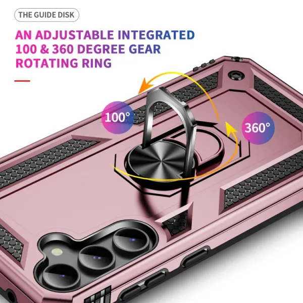 RING Obal s držiakom pre Samsung Galaxy S23 FE 5G ružový