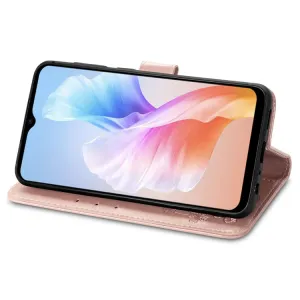 ART FLOWERS Peňaženkový kryt Doogee X98 / X98 Pro svetloružový