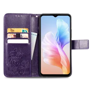 ART FLOWERS Peňaženkový kryt Doogee X98 / X98 Pro fialový