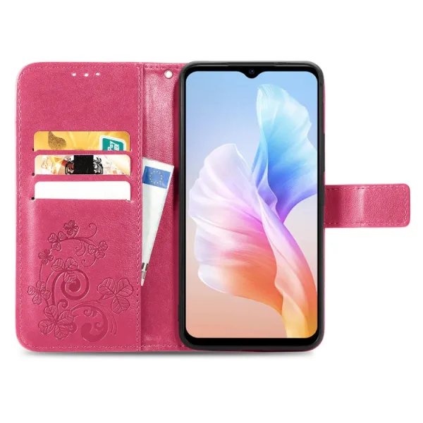 ART FLOWERS Peňaženkový kryt Doogee X98 / X98 Pro tmavoružový